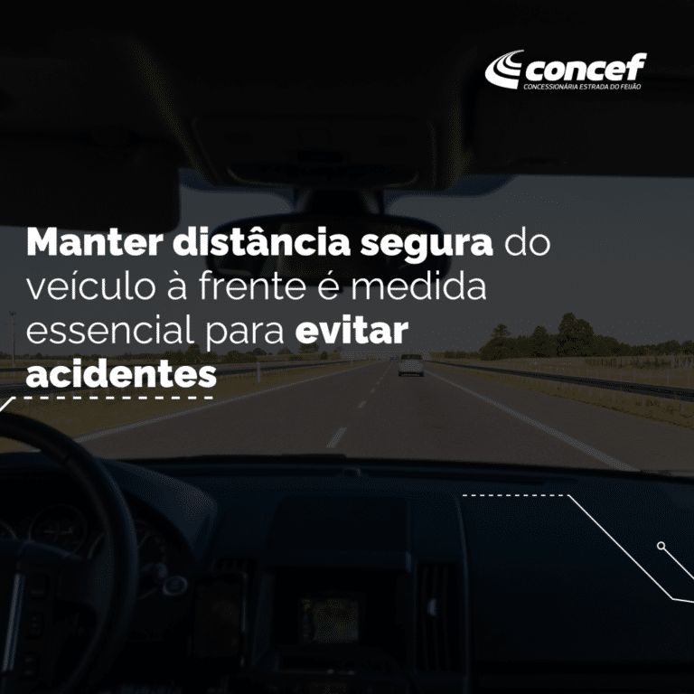 Manter distância segura do veículo à frente é medida essencial para ...
